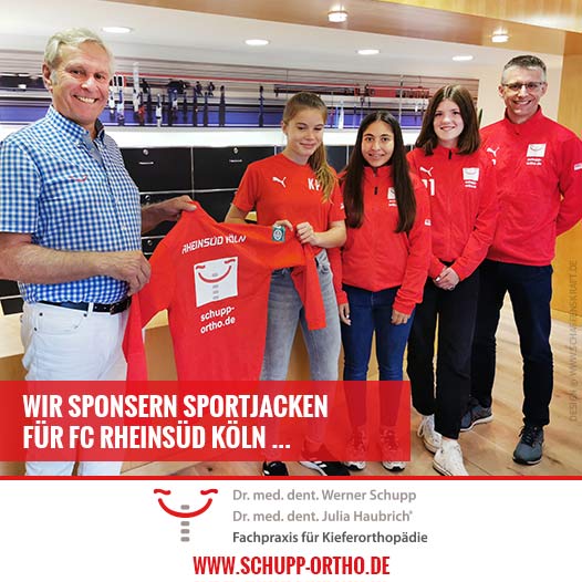 Wir sponsern Sport­jacken für FC Rheinsüd Köln ...